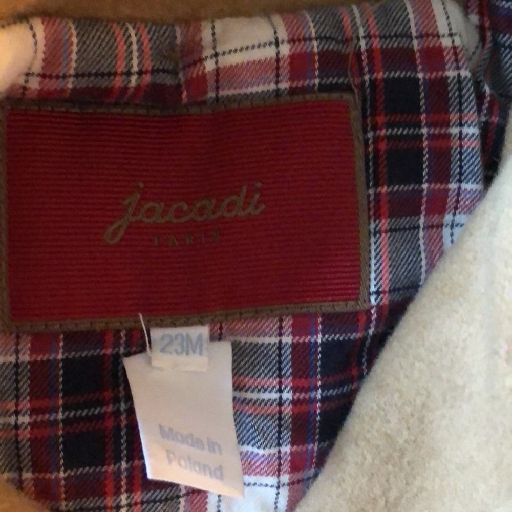 Jacadi Tan Kids Pea Coat - Picture 2 of 4